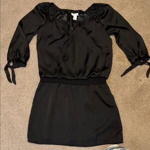White House Black Market Black Long Sleeve Dress